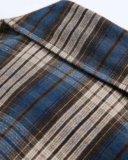 TALKLESSFASHION EON 26 spring new spot American street trendy plaid basic long sleeve shirt for men