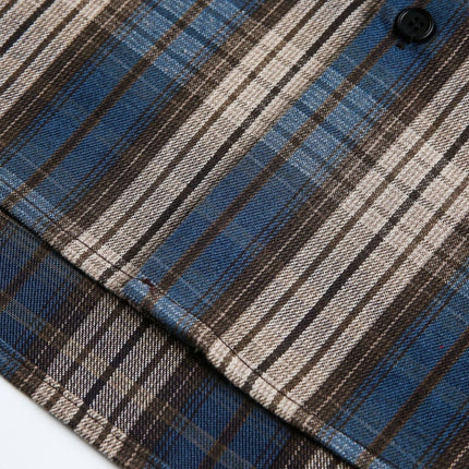 TALKLESSFASHION EON 26 spring new spot American street trendy plaid basic long sleeve shirt for men