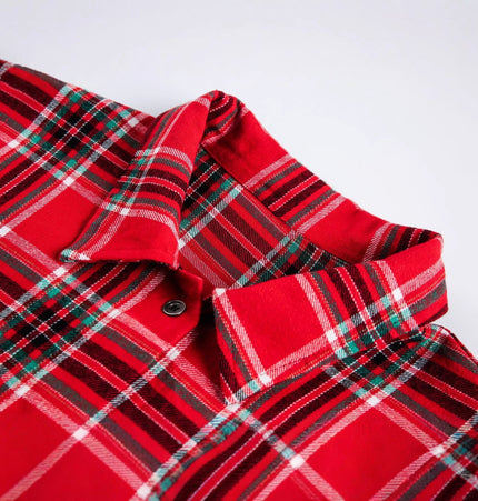 THETLSTUDIO EON 26 Spring New spot American street trendy plaid embroidery long sleeve shirt for men