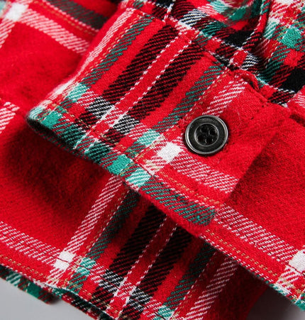 THETLSTUDIO EON 26 Spring New spot American street trendy plaid embroidery long sleeve shirt for men