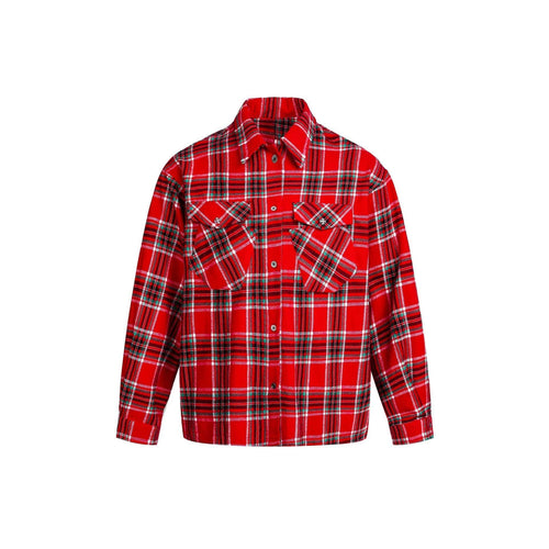 THETLSTUDIO EON 26 Spring New spot American street trendy plaid embroidery long sleeve shirt for men