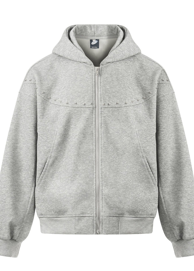 TALKLESSFASHION EON 26 spring new spot American style street trendy high street personality bump design hooded sweatshirt cardigan men