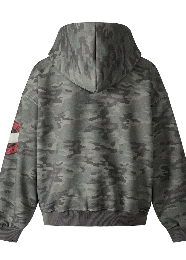 TALKLESSFASHION EON 26 spring new spot American style street trendy high street personality pattern camouflage hooded sweatshirt jacket men