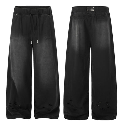 TALKLESSFASHION EON 26 spring new spot American style street trendy high street personality ripped casual trousers men