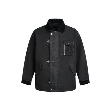 TALKLESSFASHION EON 26 spring new spot American vintage machine buckle heavy cotton canvas jacket jacket for men