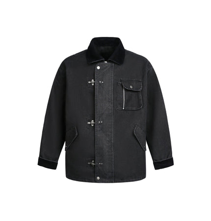 THETLSTUDIO EON 26 spring new spot American vintage machine buckle heavy cotton canvas jacket jacket for men
