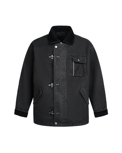 TALKLESSFASHION EON 26 spring new spot American vintage machine buckle heavy cotton canvas jacket jacket for men
