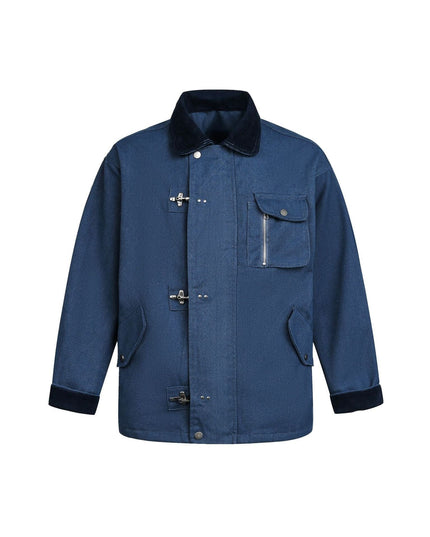 TALKLESSFASHION EON 26 spring new spot American vintage machine buckle heavy cotton canvas jacket jacket for men