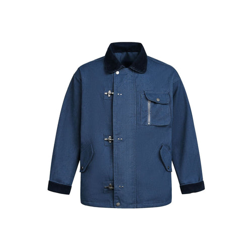 THETLSTUDIO EON 26 spring new spot American vintage machine buckle heavy cotton canvas jacket jacket for men