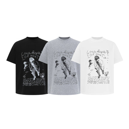 TALKLESSFASHION EON 26 summer new spot American street trendy high street individuality pattern loose short sleeves T-shirt men