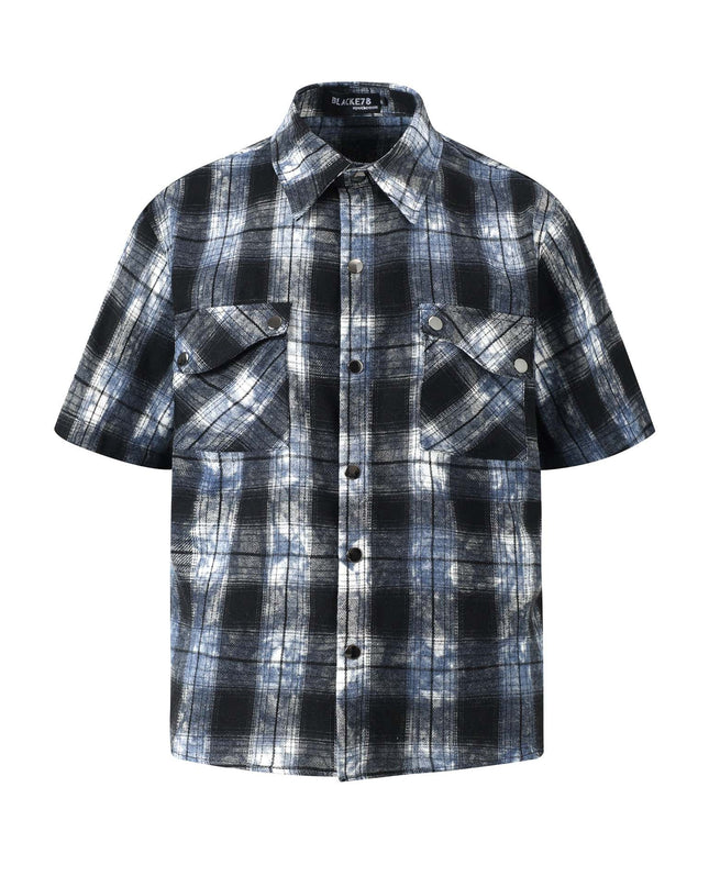 TALKLESSFASHION EON 26 summer new spot American street trendy high street personality pattern short-sleeved shirt man