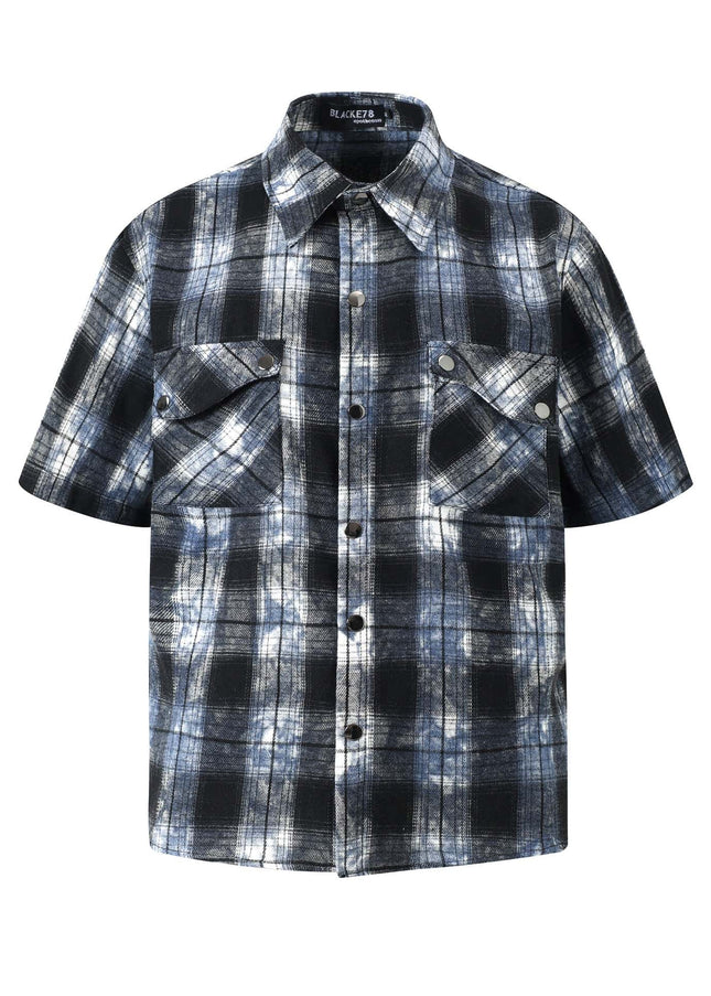 TALKLESSFASHION EON 26 summer new spot American street trendy high street personality pattern short-sleeved shirt man