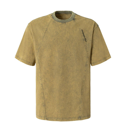 THETLSTUDIO EON 26 summer new spot American vintage mineral stir-fried structure silhouette short sleeve T-shirt for men