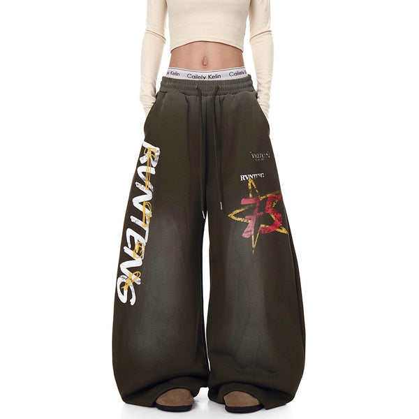 Vintage Graffiti "Star Letter" Scimitar Sweatpants