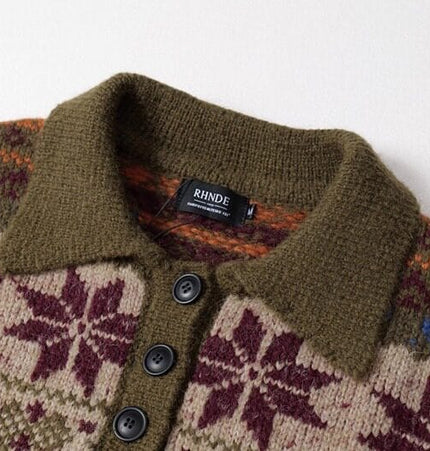 THETLSTUDIO Fair Isle Executive Polo Knit