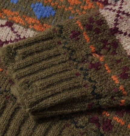 THETLSTUDIO Fair Isle Executive Polo Knit