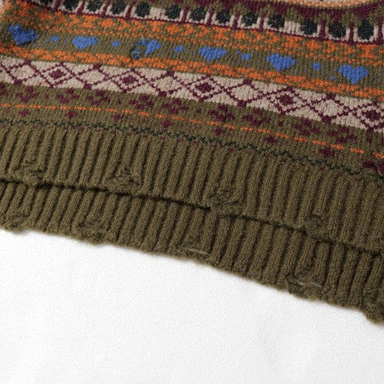 TALKLESSFASHION Fair Isle Executive Polo Knit