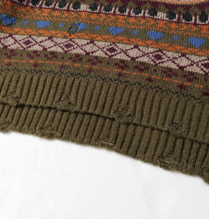THETLSTUDIO Fair Isle Executive Polo Knit