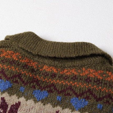 TALKLESSFASHION Fair Isle Executive Polo Knit