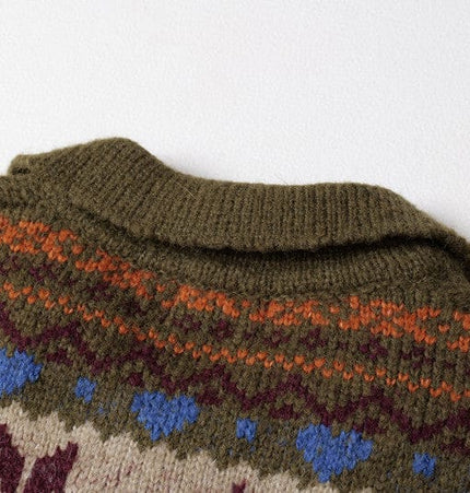 THETLSTUDIO Fair Isle Executive Polo Knit