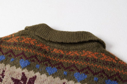 TALKLESSFASHION Fair Isle Executive Polo Knit
