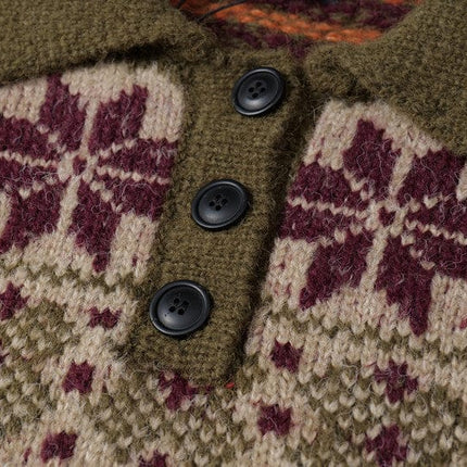 TALKLESSFASHION Fair Isle Executive Polo Knit