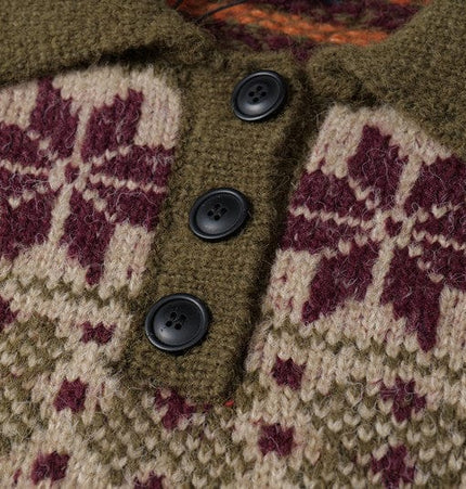 THETLSTUDIO Fair Isle Executive Polo Knit