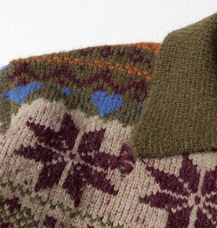 THETLSTUDIO Fair Isle Executive Polo Knit