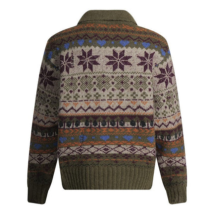 TALKLESSFASHION Fair Isle Executive Polo Knit