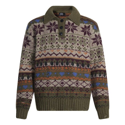 THETLSTUDIO Fair Isle Executive Polo Knit
