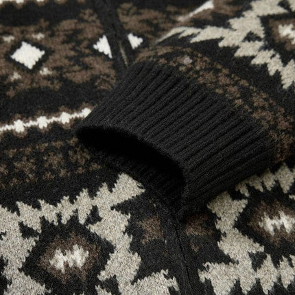 TALKLESSFASHION Fair Isle Executive Stand-Collar Shell