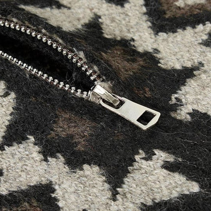 TALKLESSFASHION Fair Isle Executive Stand-Collar Shell