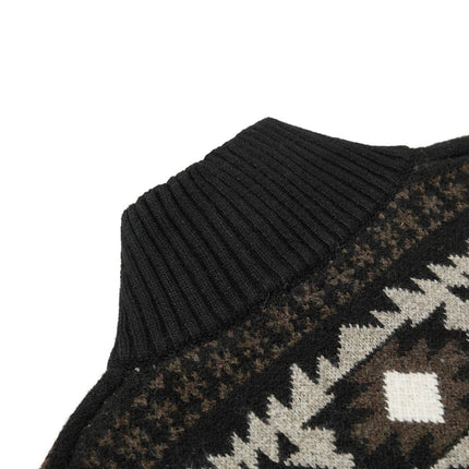 TALKLESSFASHION Fair Isle Executive Stand-Collar Shell