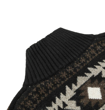THETLSTUDIO Fair Isle Executive Stand-Collar Shell