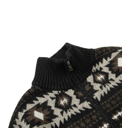 THETLSTUDIO Fair Isle Executive Stand-Collar Shell