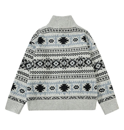THETLSTUDIO Fair Isle Executive Stand-Collar Shell