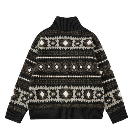 THETLSTUDIO Fair Isle Executive Stand-Collar Shell