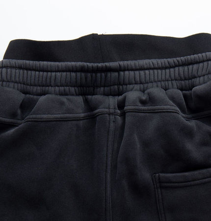 TALKLESSFASHION Fall 2025 American high street dirty and worn letter double waist sweatpants for men and women with a sense of design scimitar wide-leg pants
