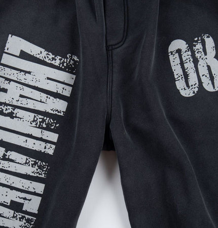 TALKLESSFASHION Fall 2025 American high street dirty and worn letter double waist sweatpants for men and women with a sense of design scimitar wide-leg pants