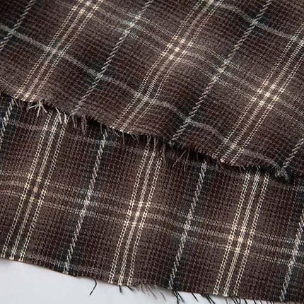 TALKLESSFASHION Fall 2025 new American trendy brand letter print plaid fake two-piece patchwork lapel long sleeve shirt men's shirt