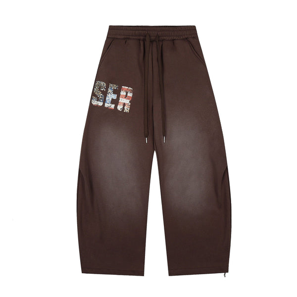 Fleece Retro Scimitar Wide-Leg Pants