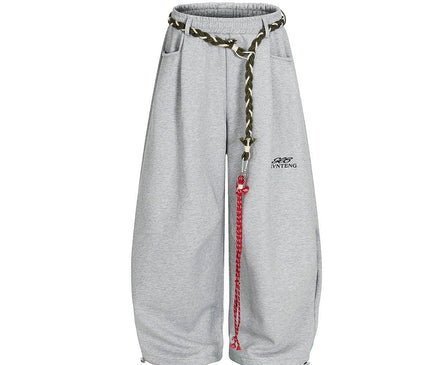 TALKLESSFASHION Fleece Scimitar Wide-Leg Sweatpants