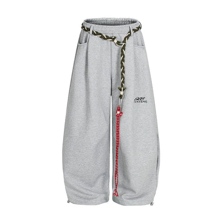 TALKLESSFASHION Fleece Scimitar Wide-Leg Sweatpants
