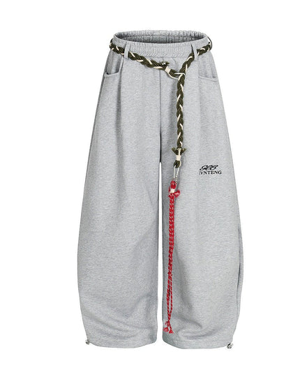 TALKLESSFASHION Fleece Scimitar Wide-Leg Sweatpants