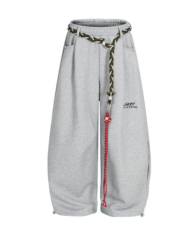 TALKLESSFASHION Fleece Scimitar Wide-Leg Sweatpants