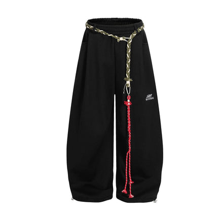 TALKLESSFASHION Fleece Scimitar Wide-Leg Sweatpants