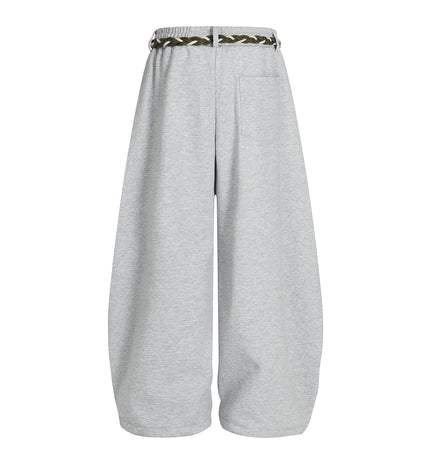 TALKLESSFASHION Fleece Scimitar Wide-Leg Sweatpants