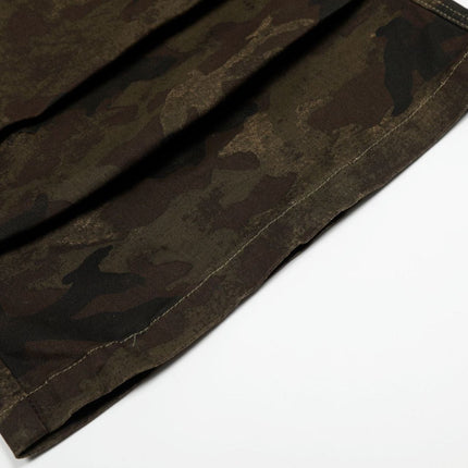 TALKLESSFASHION G6801 American Retro Street Summer High-End Pleated Camouflage Workwear Design Men's Loose Cropped Shorts