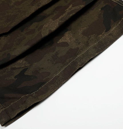 THETLSTUDIO G6801 American Retro Street Summer High-End Pleated Camouflage Workwear Design Men's Loose Cropped Shorts