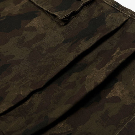 TALKLESSFASHION G6801 American Retro Street Summer High-End Pleated Camouflage Workwear Design Men's Loose Cropped Shorts